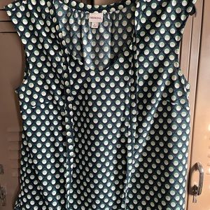 Merona Sleeveless Polka Dot Blouse-Large